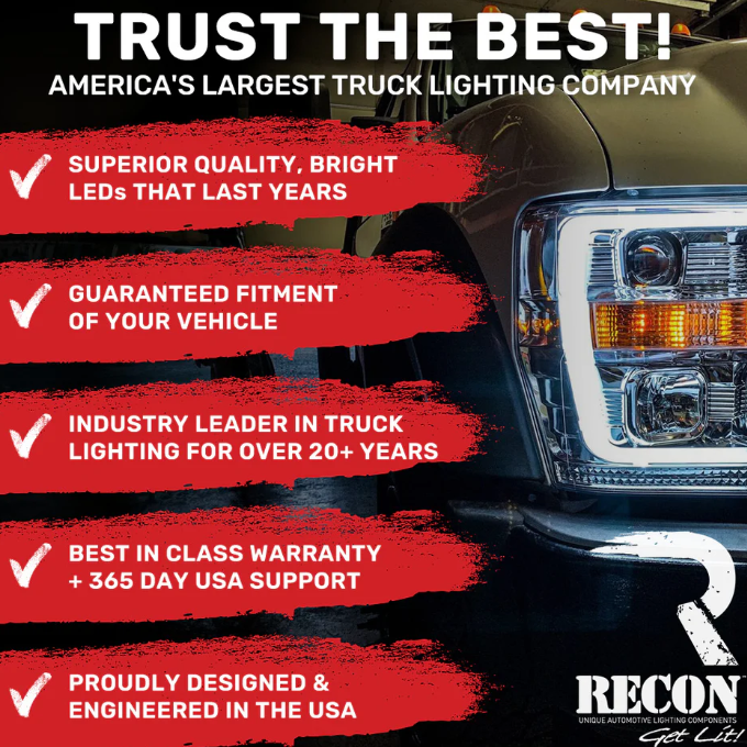 Ford Super Duty 20-22 Ultra Bright OLED Tail Lights (replaces Factory/OEM Halogen) - CLEAR LENS