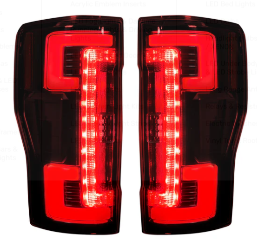 Ford Super Duty 20-22 Ultra Bright OLED Tail Lights (Replaces Factory/OEM Halogen) - RED