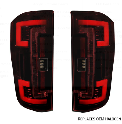 Ford Super Duty 20-22 Ultra Bright OLED Tail Lights (Replaces Factory/OEM Halogen) - RED