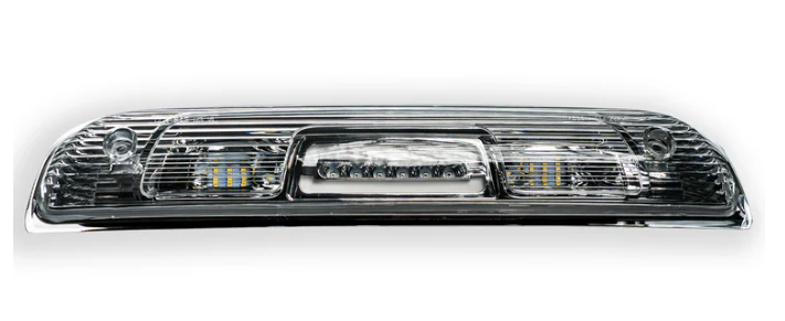 GMC Sierra & Chevy Silverado 14-19 2500/3500 (3rd Gen) - Ultra High Power Red CREE XML Red LED 3rd Brake Light with White LED Cargo Lights - CLEAR LENS