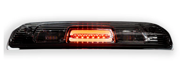 GMC Sierra & Chevy Silverado 14-19 2500/3500 (3rd Gen) - Ultra High Power Red CREE XML Red LED 3rd Brake Light with White LED Cargo Lights - CLEAR LENS