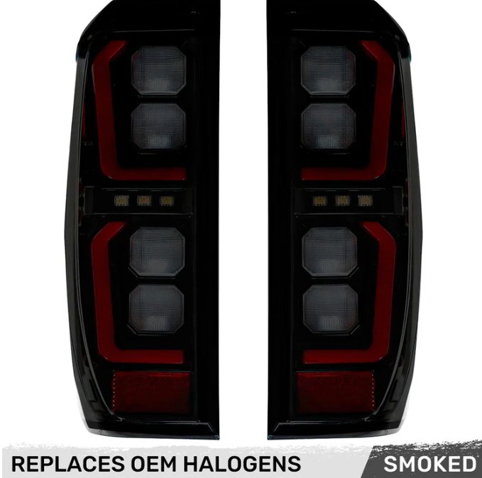 GMC Sierra 1500 19-25 Ultra Bright OLED Tail Lights (Replaces Factory/OEM Halogen Tail Lights Only) - SMOKED LENS