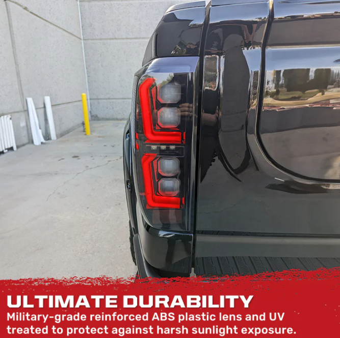 GMC Sierra 1500 19-25 Ultra Bright OLED Tail Lights (Replaces Factory/OEM Halogen Tail Lights Only) - SMOKED LENS