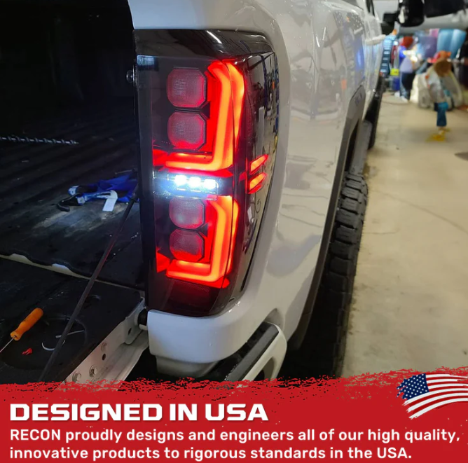GMC Sierra 1500 19-25 Ultra Bright OLED Tail Lights (Replaces Factory/OEM Halogen Tail Lights Only) - SMOKED LENS