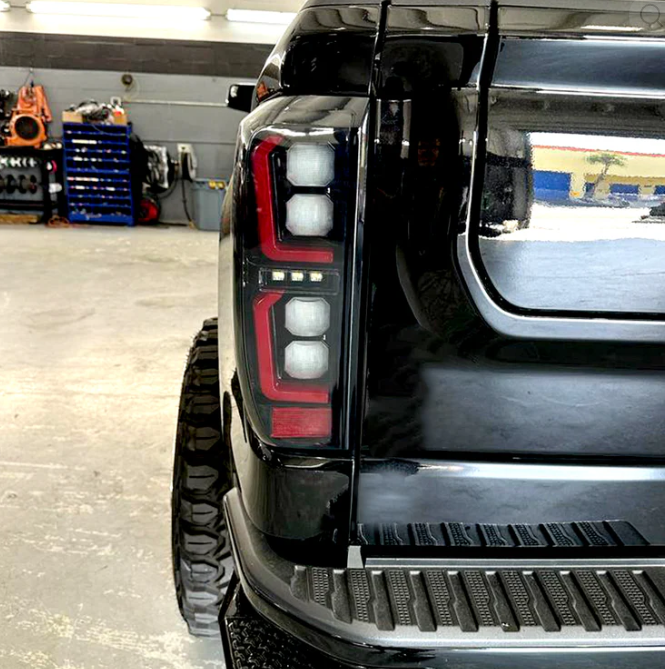 GMC Sierra 1500 19-25 Ultra Bright OLED Tail Lights (Replaces Factory/OEM Halogen Tail Lights Only) - SMOKED LENS