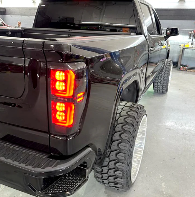 GMC Sierra 1500 19-25 Ultra Bright OLED Tail Lights (Replaces Factory/OEM Halogen Tail Lights Only) - SMOKED LENS