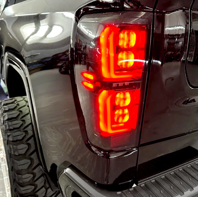 GMC Sierra 1500 19-25 Ultra Bright OLED Tail Lights (Replaces Factory/OEM Halogen Tail Lights Only) - SMOKED LENS
