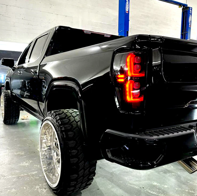 GMC Sierra 1500 19-25 Ultra Bright OLED Tail Lights (Replaces Factory/OEM Halogen Tail Lights Only) - SMOKED LENS
