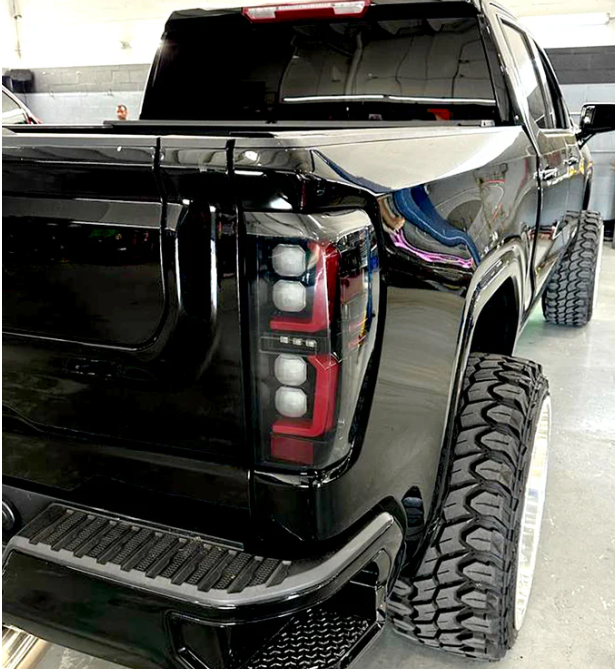 GMC Sierra 1500 19-25 Ultra Bright OLED Tail Lights (Replaces Factory/OEM Halogen Tail Lights Only) - SMOKED LENS