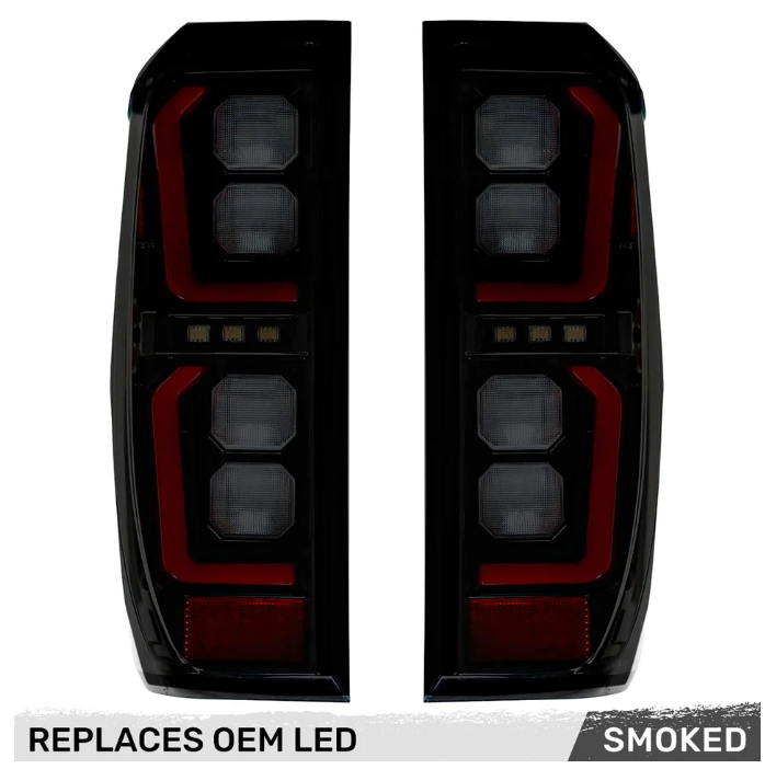 GMC Sierra 1500 19-25 Ultra Bright OLED Tail Lights (Replaces Factory/OEM LED Tail Lights Only) - SMOKED LENS