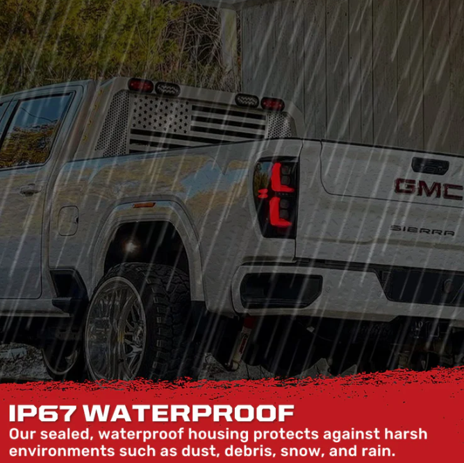 GMC Sierra 1500 19-25 Ultra Bright OLED Tail Lights (Replaces Factory/OEM LED Tail Lights Only) - SMOKED LENS