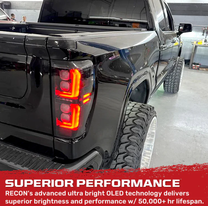 GMC Sierra 1500 19-25 Ultra Bright OLED Tail Lights (Replaces Factory/OEM LED Tail Lights Only) - SMOKED LENS