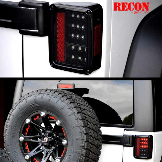 Jeep JK Wrangler 07-18 RED LED 3rd Brake Light - SMOKED LENS