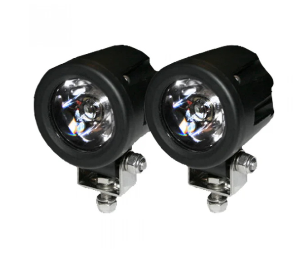 High-Power 3000 Lumen Driving Light Kit 6000K LEDs Chrome Circle Housing Clear