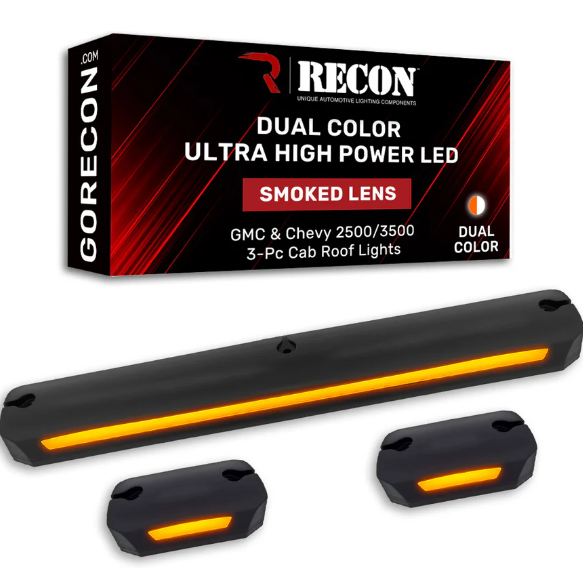 GMC & Chevy 07-14 Heavy-Duty (3-PC Set) Ultra-High Power Dual-Color (Amber or White) LED Function - Multiple Lens