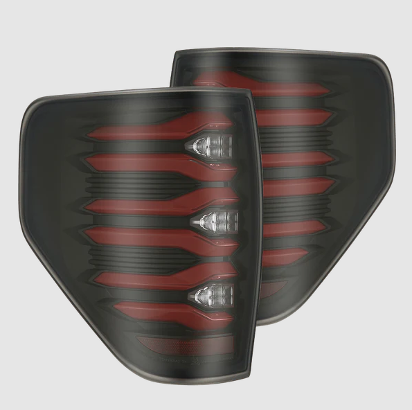 09-14 Ford F150 LUXX-Series LED Tail Lights Black-Red