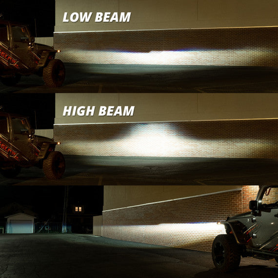 7" LED Headlight Kit for Jeep | XKchrome Smartphone App