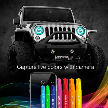7" LED Headlight Kit for Jeep | XKchrome Smartphone App