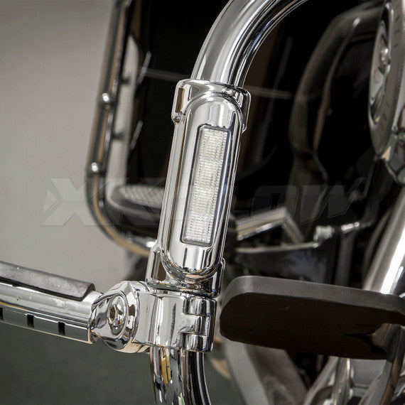 Motorcycle LED Highway Bar Lights with White DRL and Amber Turn