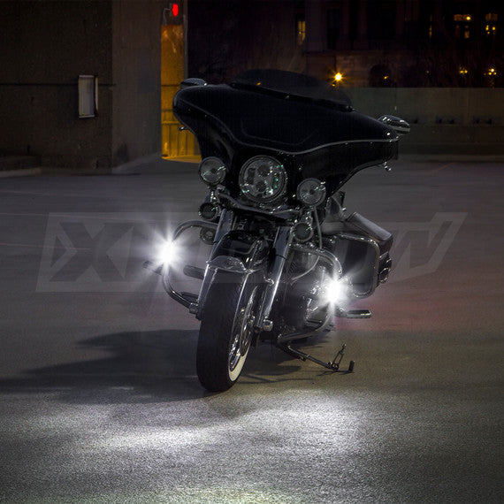 Motorcycle LED Highway Bar Lights with White DRL and Amber Turn
