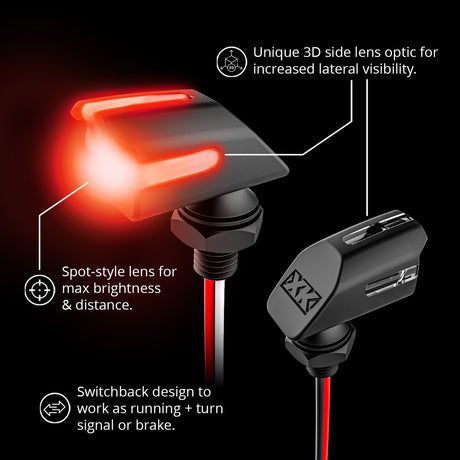 Rear Mini Turnz LED Turn Signals for Motorcycles | XKGLOW