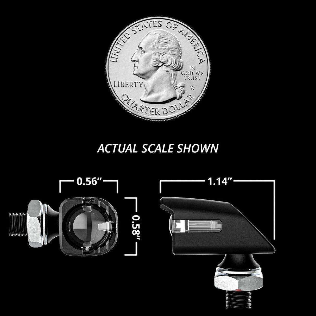 Rear Mini Turnz LED Turn Signals for Motorcycles | XKGLOW