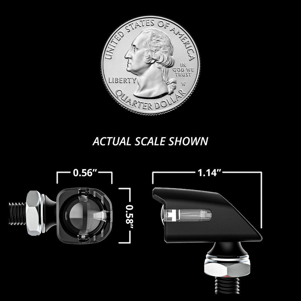 Rear Mini Turnz LED Turn Signals for Motorcycles | XKGLOW