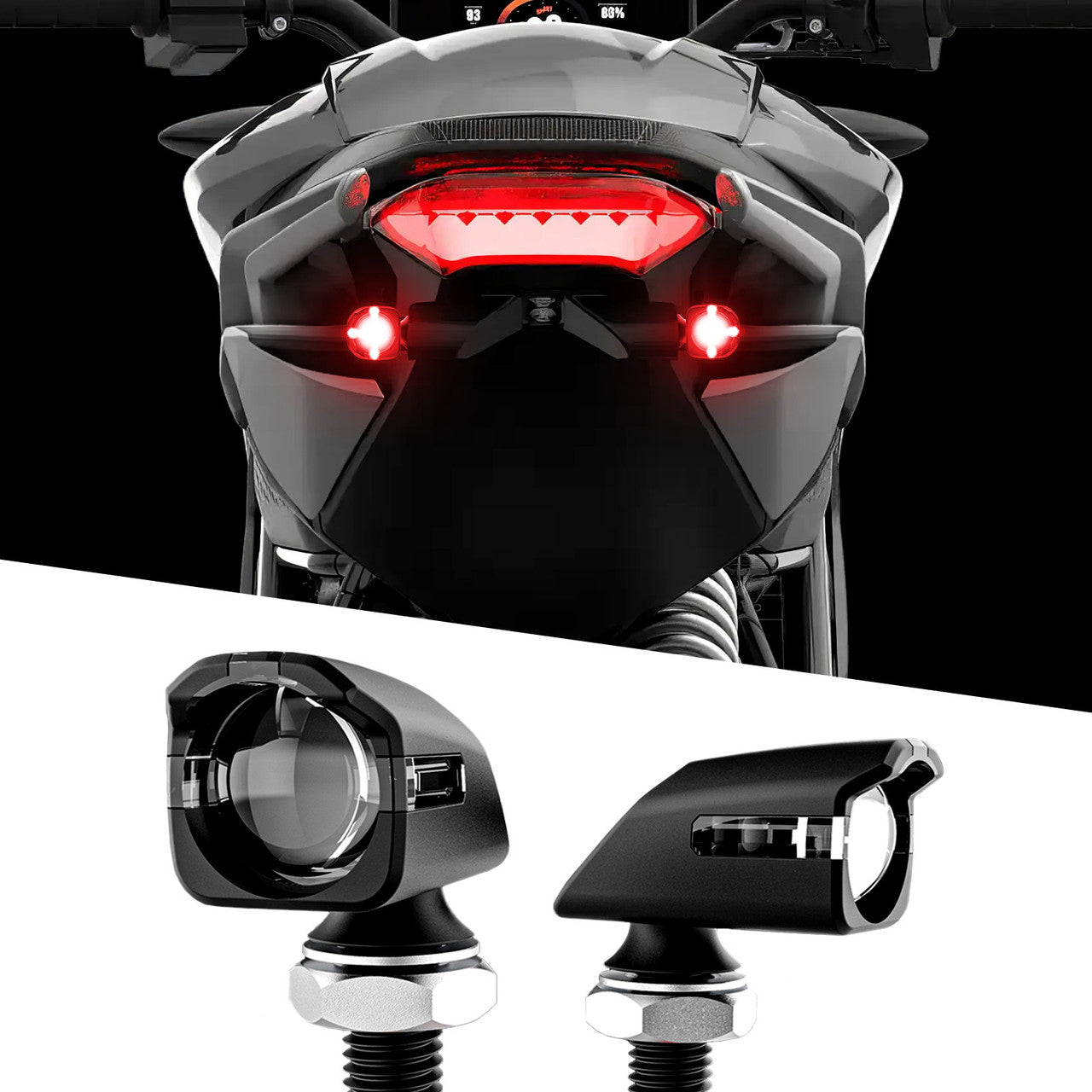 Rear Mini Turnz LED Turn Signals for Motorcycles | XKGLOW