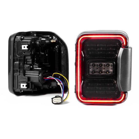 LED Smoked Lens Tail Light Kit for Jeep Gladiator JT with Brake Turn Reverse