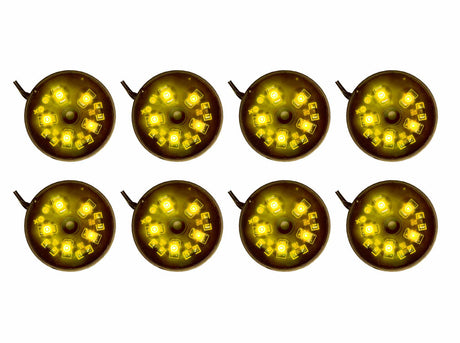8pc Yellow LED Pod Lighting Kit