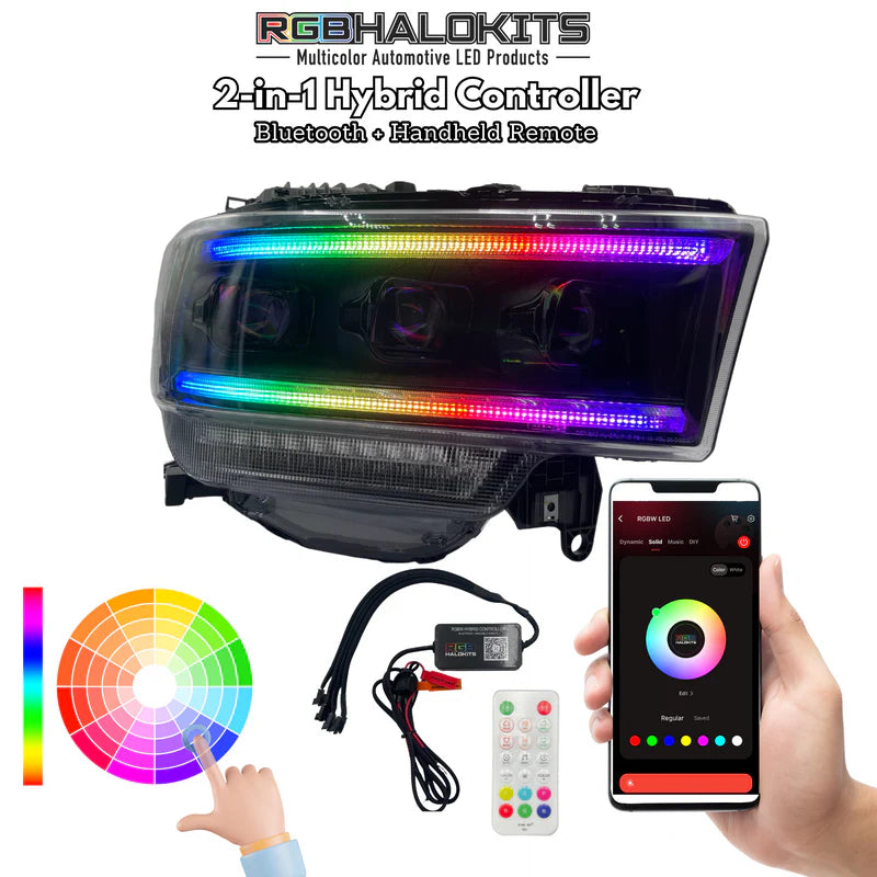 Ram HD: Multicolor Flow Series Headlights (2019-2023) | XB Morimoto