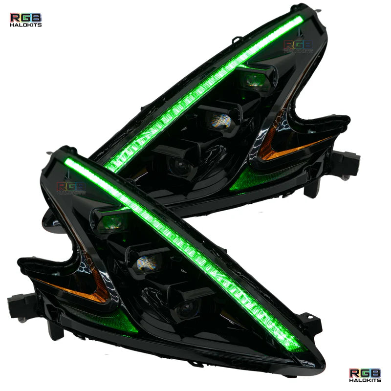 Nissan 370Z: Multicolor Flow Series Headlights (2009-2021) | XB Morimoto