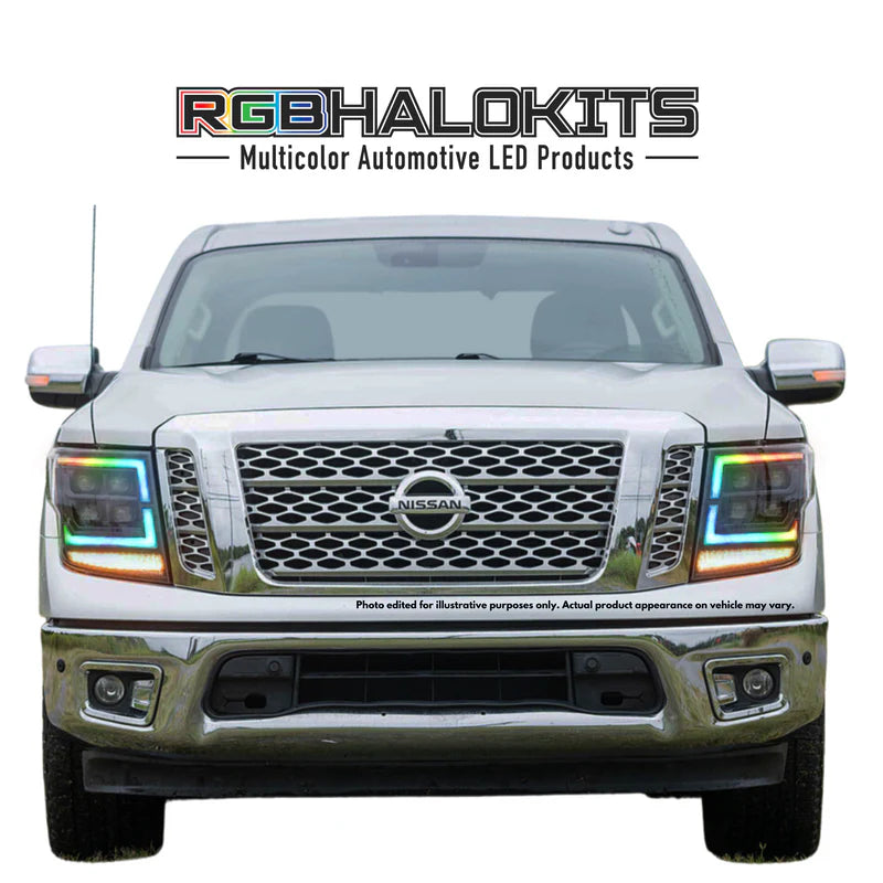 Nissan Titan: Multicolor Flow Series Headlights (2016-2024) | XB Morimoto