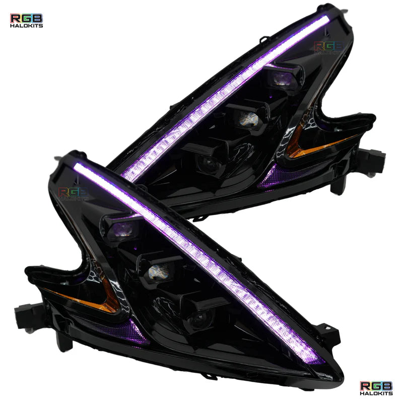 Nissan 370Z: Multicolor Flow Series Headlights (2009-2021) | XB Morimoto