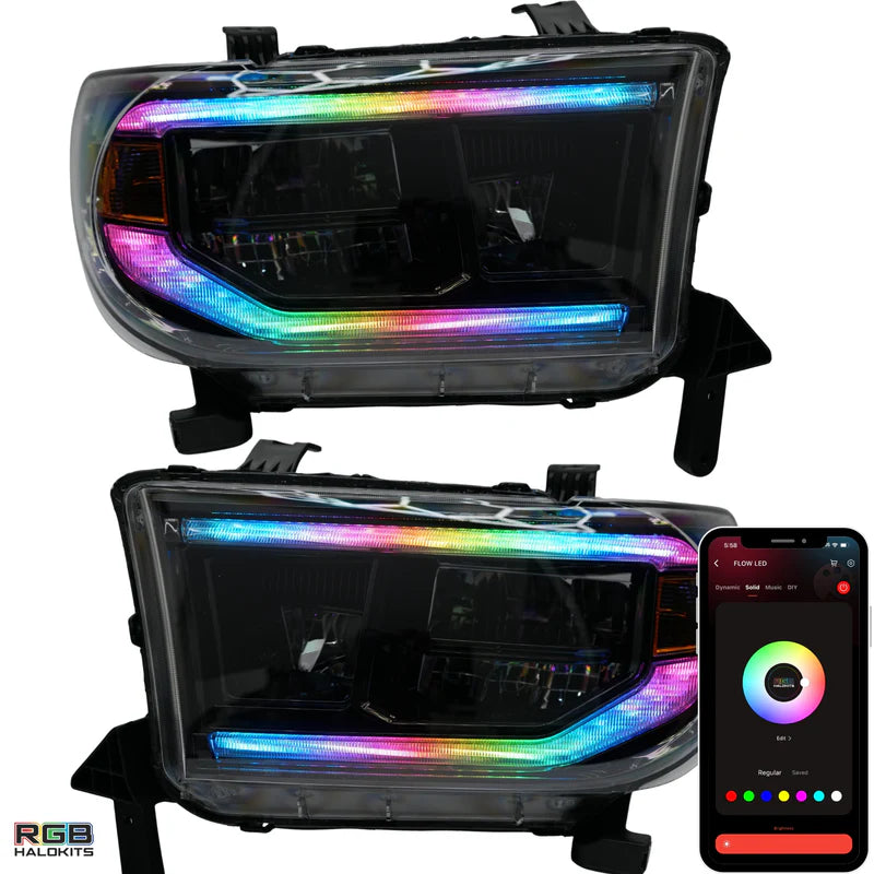 Toyota Tundra / Sequoia: Multicolor Flow Series Headlights (2007-2013) | XB Morimoto