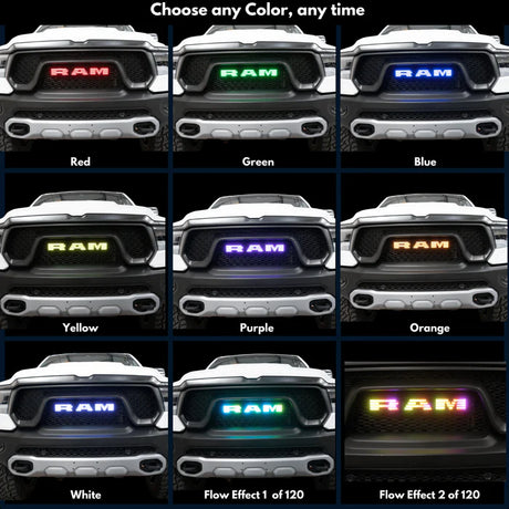 Ram LED Emblem: (Multicolor Flow) 2019-2024