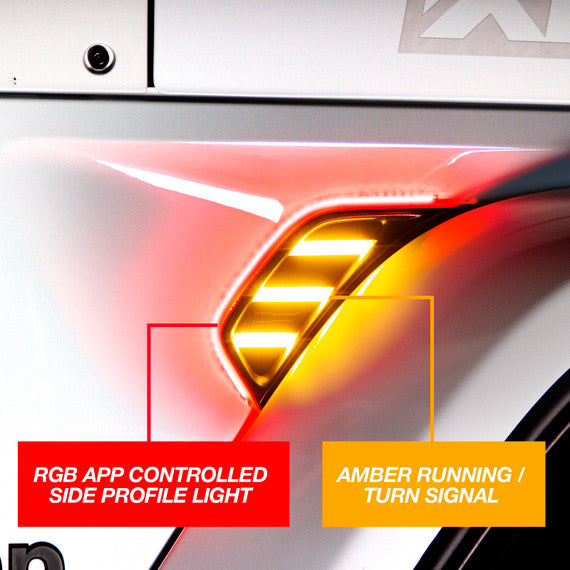 RGB+Amber Fender Vent Light For JEEP | XKCHROME SMARTPHONE APP
