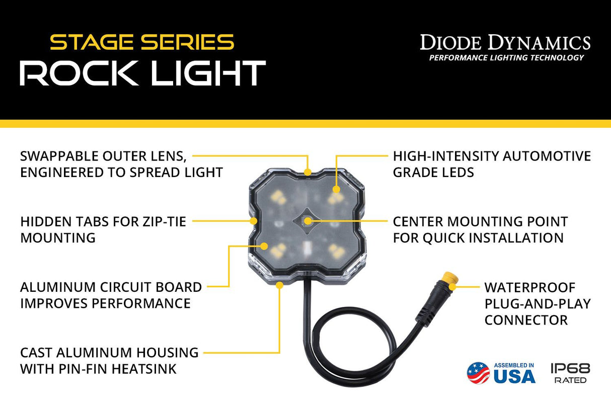 Stage Series RGBW LED Rock Light Kit (4-pack)