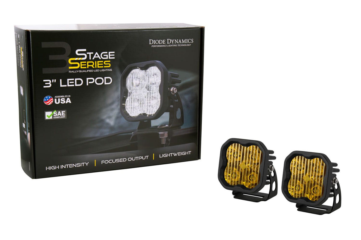 SS3 SAE Yellow Pro LED Pod (pair)