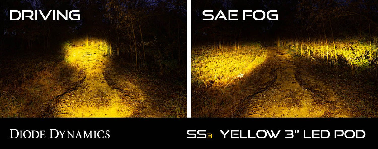 SS3 SAE Yellow Pro LED Pod (pair)