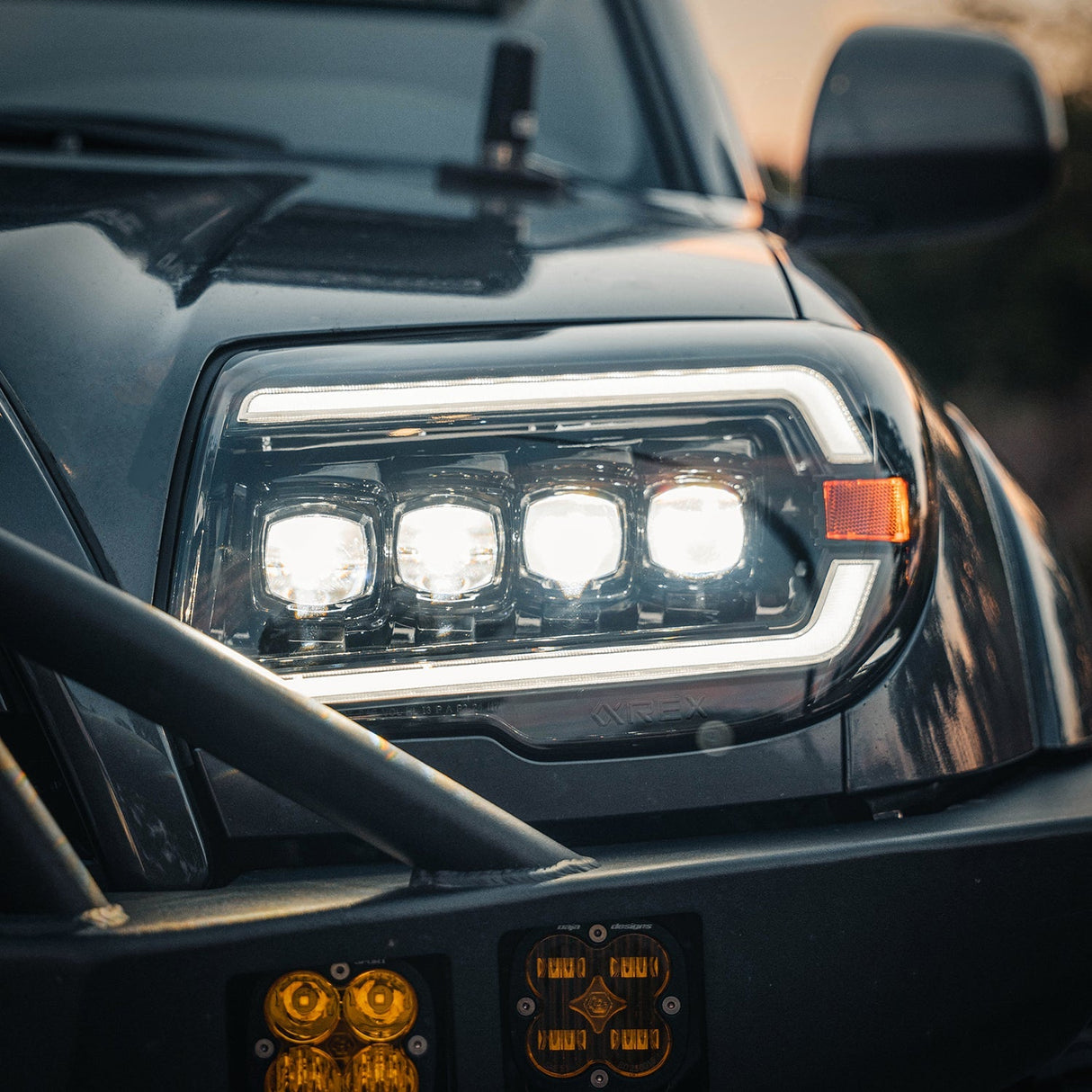 PRE-ORDER: 03-09 Toyota 4Runner LUXX-Series LED Projector Headlights Alpha-Black (ETA late Jun)