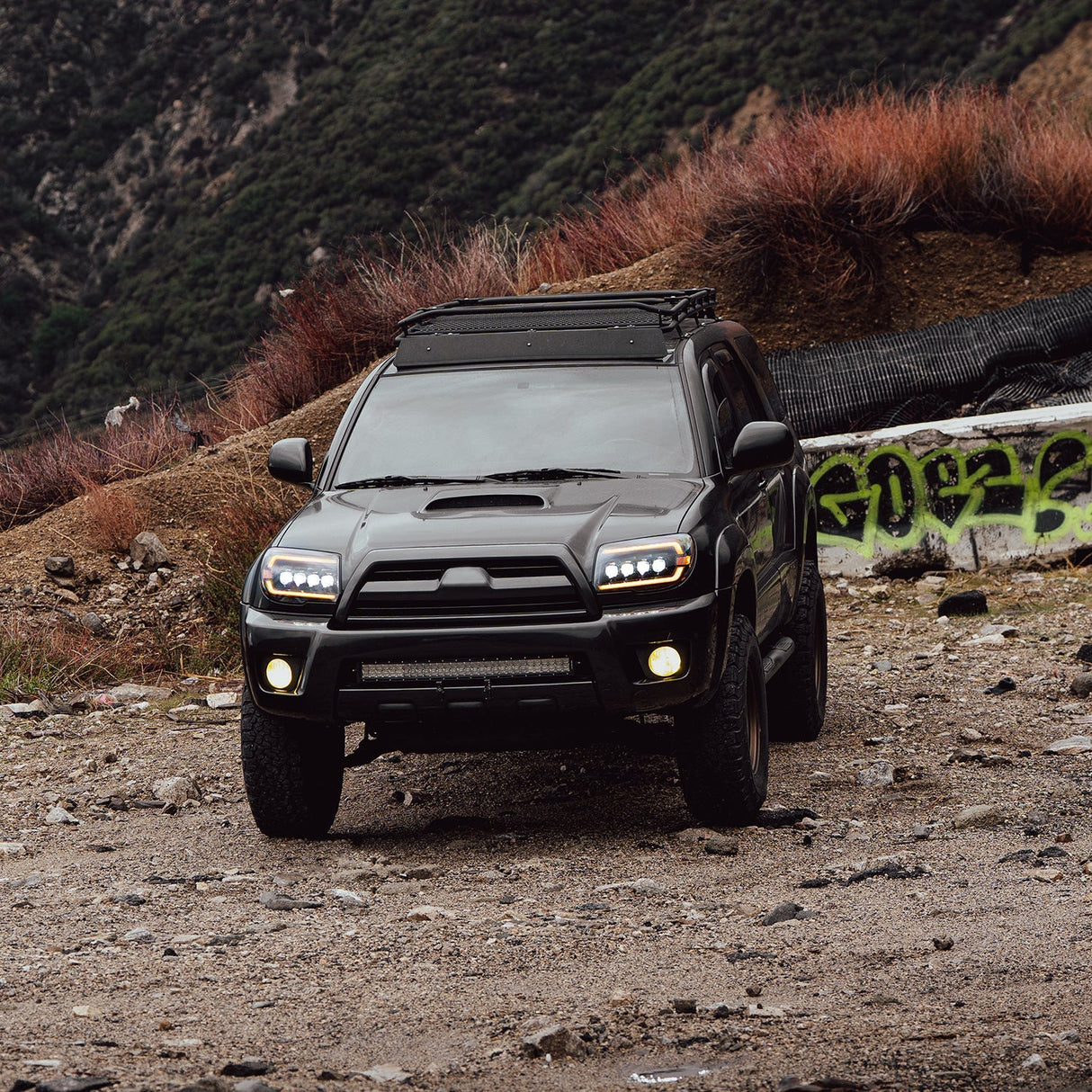 PRE-ORDER: 03-09 Toyota 4Runner LUXX-Series LED Projector Headlights Alpha-Black (ETA late Jun)