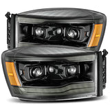 06-08 Dodge Ram LUXX-Series LED Projector Headlights Alpha-Black