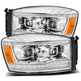 06-08 Dodge Ram LUXX-Series LED Projector Headlights Chrome