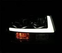 07-14 Chevrolet Tahoe/Suburban/07-13 Avalanche LUXX-Series LED Projector Headlights Black - Backordered