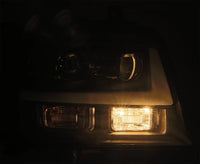 07-14 Chevrolet Tahoe/Suburban/07-13 Avalanche MK II PRO-Series Halogen Projector Headlights Black - Backordered