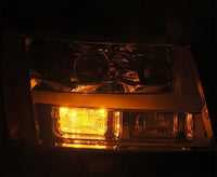 07-14 Chevrolet Tahoe/Suburban/07-13 Avalanche LUXX-Series LED Projector Headlights Black - Backordered