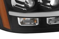 07-14 Chevrolet Tahoe/Suburban/07-13 Avalanche MK II PRO-Series Halogen Projector Headlights Black - Backordered