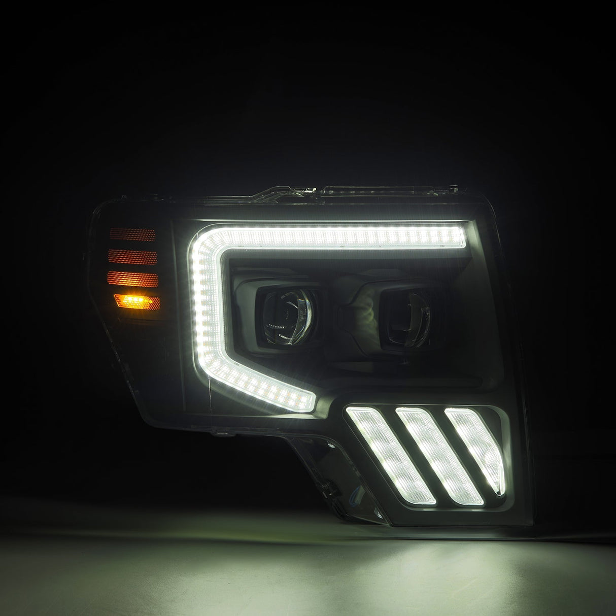 09-14 Ford F150 MKII LUXX-Series LED Projector Headlights Alpha-Black