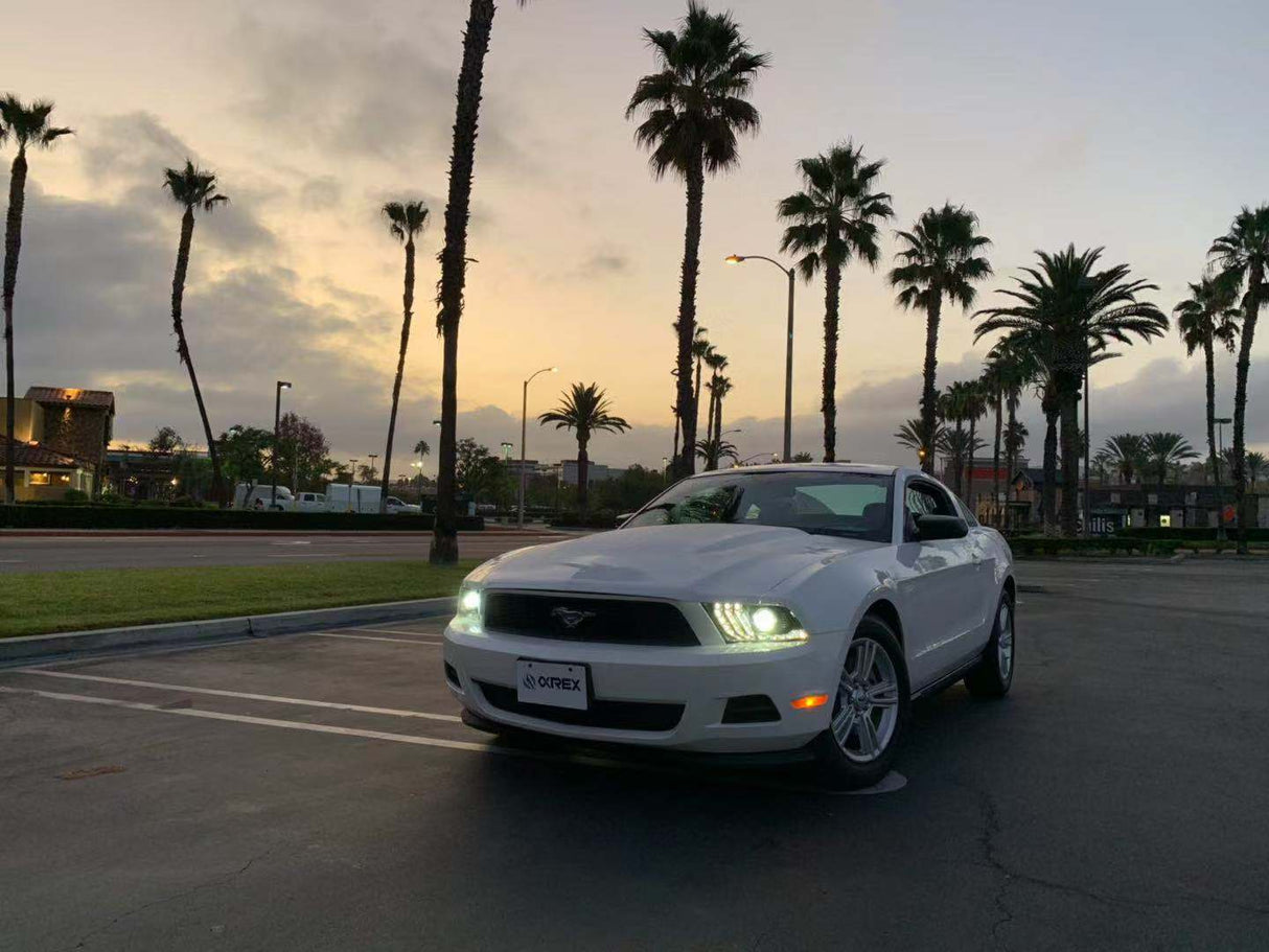 10-12 Ford Mustang LUXX-Series LED Projector Headlights Alpha-Black